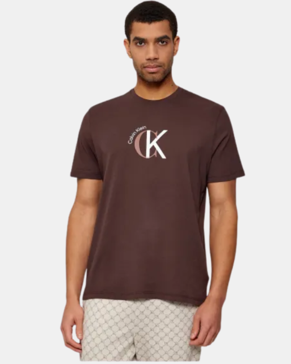 Camisetas de manga curta para homem CALVIN KLEIN Castanho LV14RE829G2IN