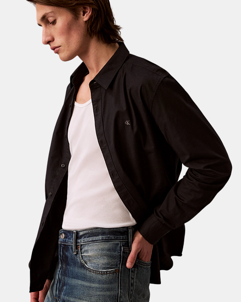 Camisas de manga comprida para homem CALVIN KLEIN Preto LV140EM125UB1