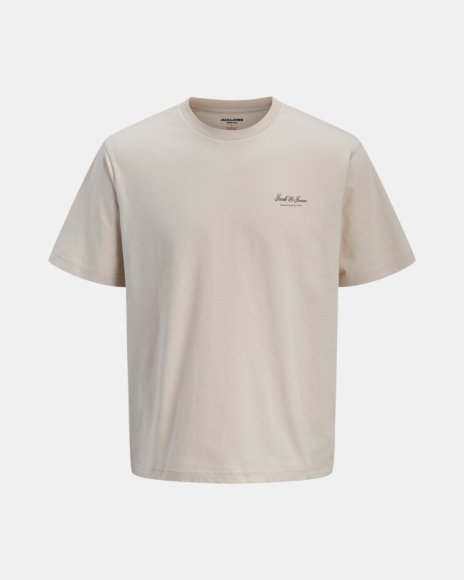 Camisetas de manga curta para homem JACK AND JONES Bege 12287990 ARCHIVE