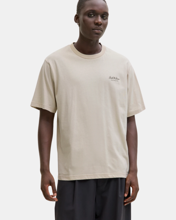 Camisetas de manga curta para homem JACK AND JONES Bege 12287990 ARCHIVE