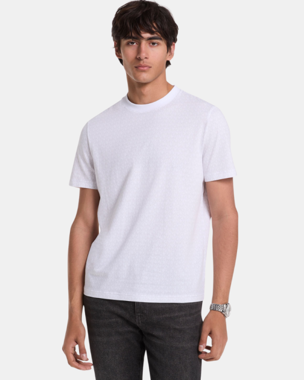 Camisetas de manga curta para homem MICHAEL KORS Branco CS5529A5KS