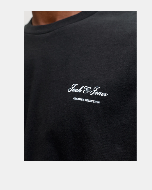 Camisetas de manga curta para homem JACK AND JONES Preto 12287990 ARCHIVE
