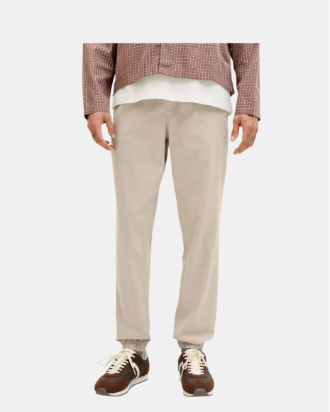 Calças Compridas Homem JACK AND JONES Bege 12288471 GORDON