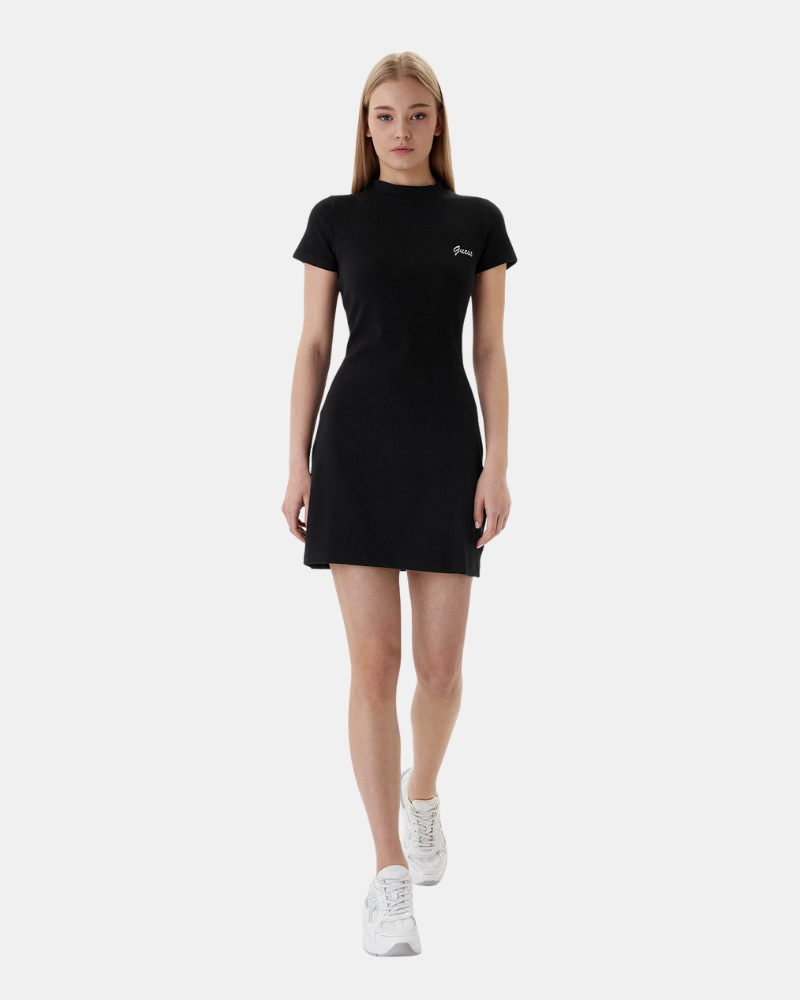 Vestidos Manga curta Mulher GUESS Preto V6RK06K8RT2