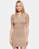 Vestidos Manga curta Mulher GUESS Taupe V6RK02Z4692