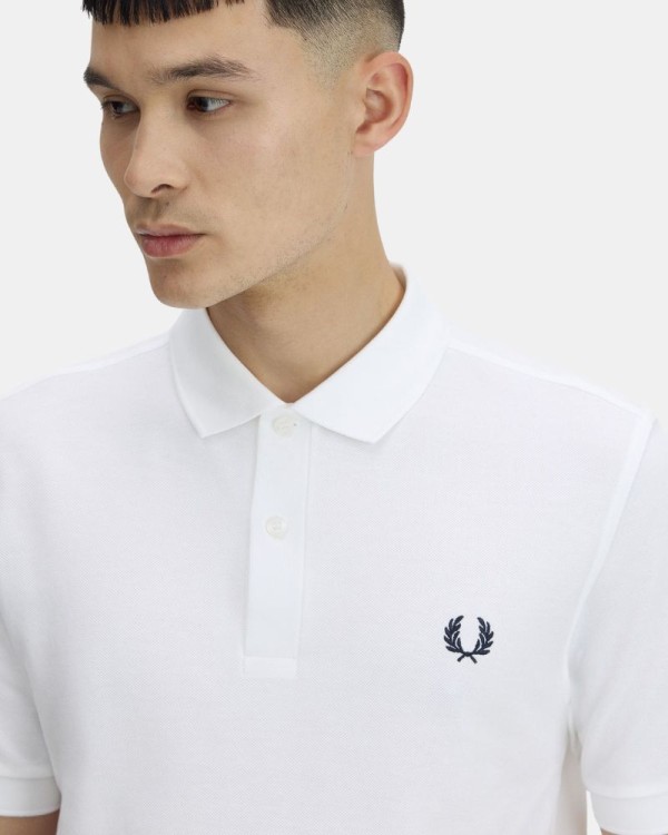  Camisetas Polos Hombre FRED PERRY Blanco M6000
