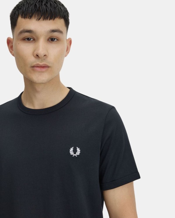  Camisetas Manga corta Hombre FRED PERRY Negro M3519