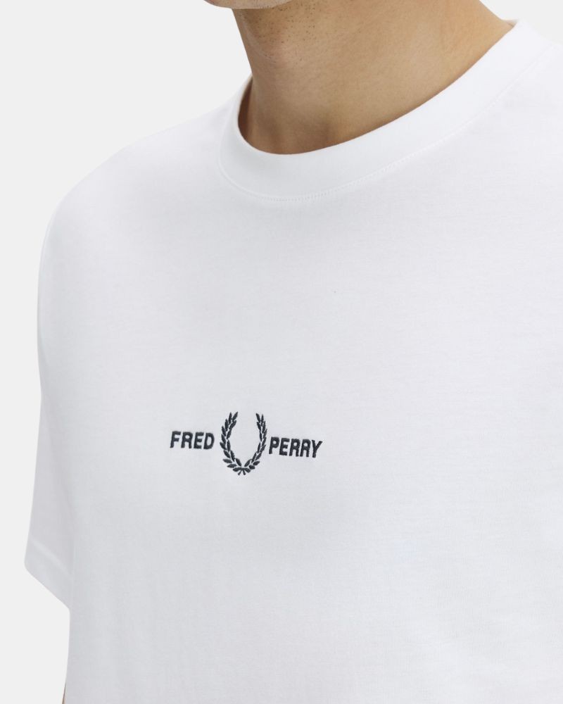 Camisetas Manga curta Homem FRED PERRY Branco M4580