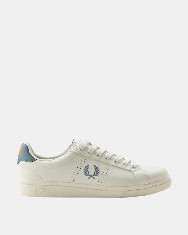 Ténis Baixos Homem FRED PERRY Branco B6312 B721