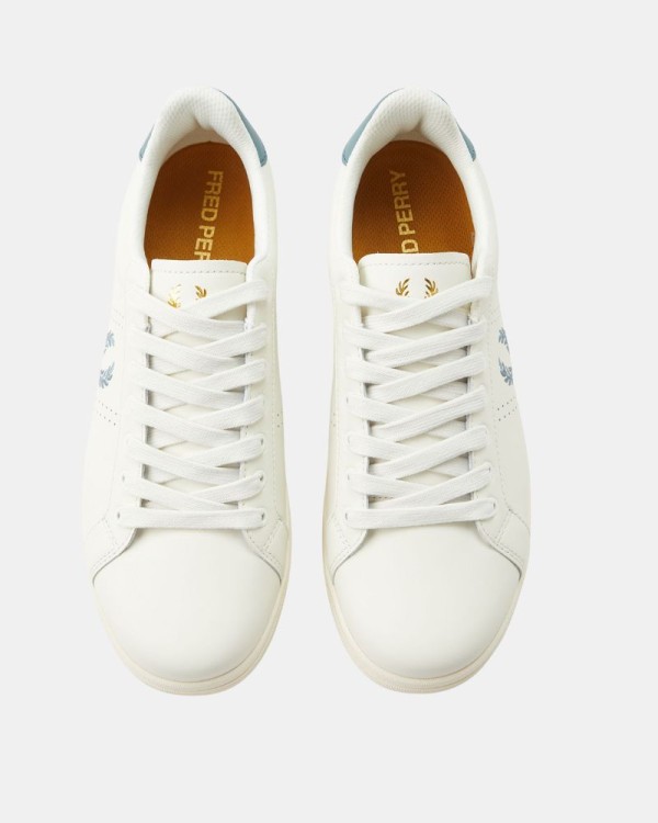 Ténis Baixos Homem FRED PERRY Branco B6312 B721