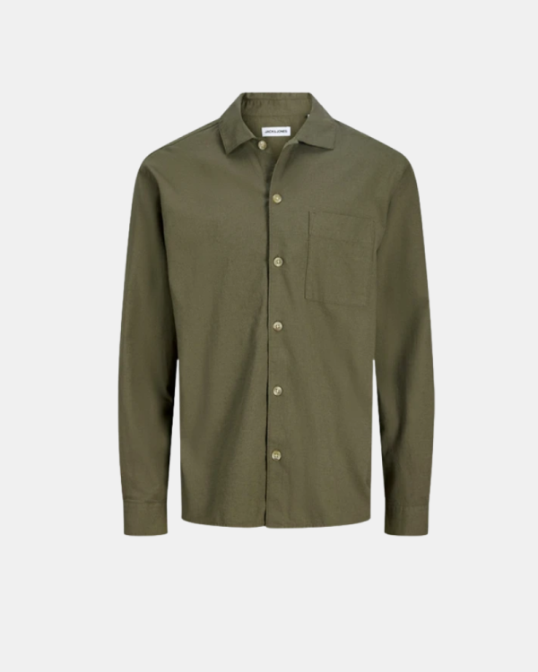 Camisas Manga Curta Homem JACK AND JONES Verde 12288627 TRISTAN