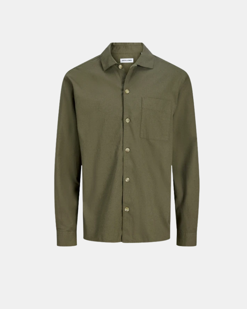 Camisas Manga Curta Homem JACK AND JONES Verde 12288627 TRISTAN