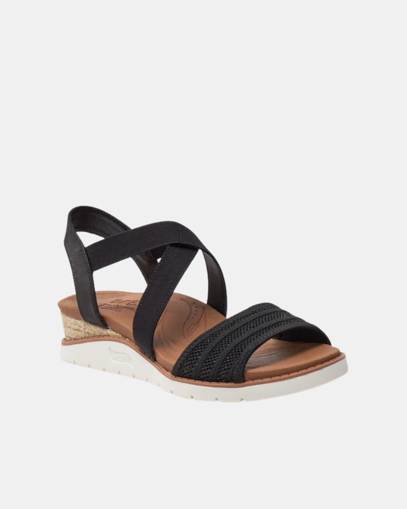 Sandalias Mujer fascitis plantar SKECHERS Negro 114013 BOBS ARCH FIT BEACH KISS BOHO