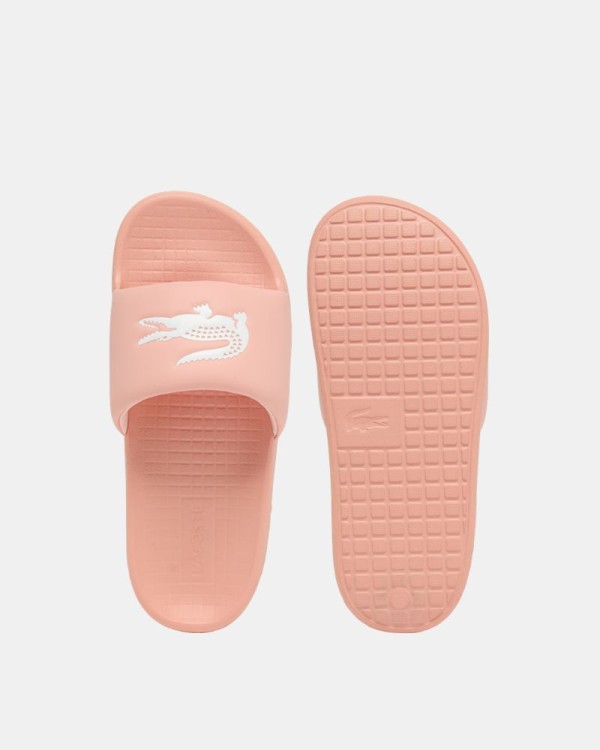 Sandalias Chancletas Mujer LACOSTE Coral 51CFA0006 SERVE SLIDE