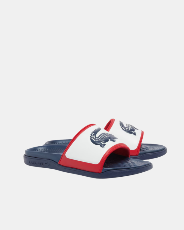 Sandalias Chancletas Hombre LACOSTE Blanco 49CMA0034 SERVE SLIDE