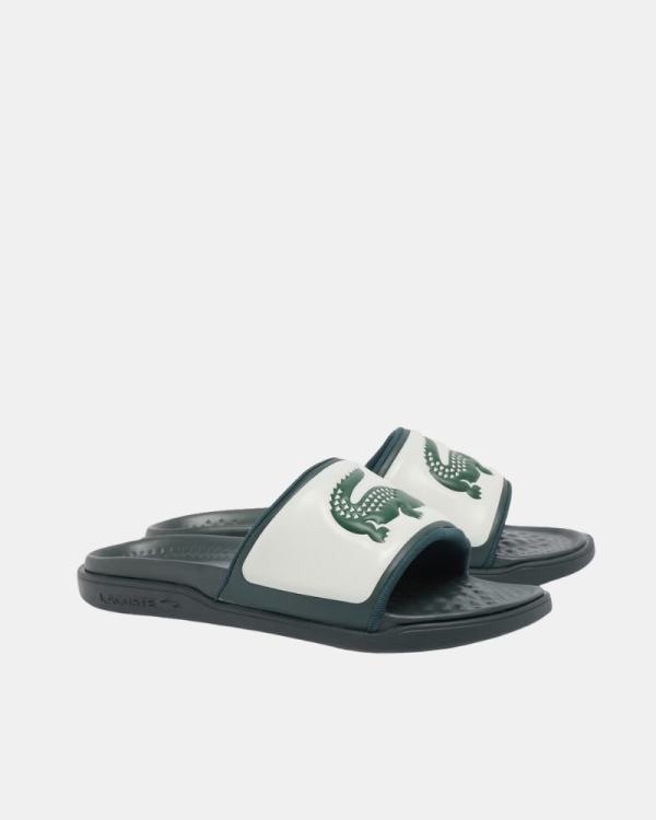 Sandalias Chancletas Hombre LACOSTE Blanco 49CMA0040 SERVE SLIDE
