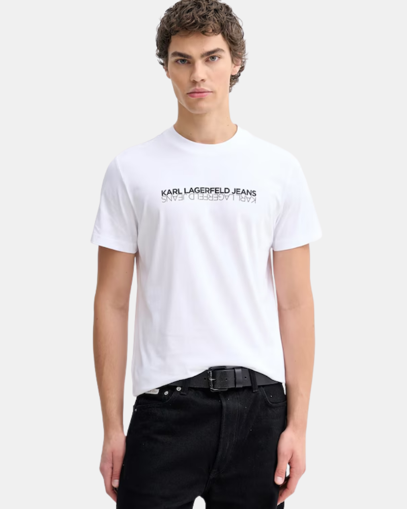 Camisetas de manga curta para homem Karl Lagerfeld Branco B1M17063