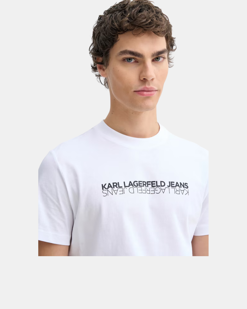 Camisetas de manga curta para homem Karl Lagerfeld Branco B1M17063