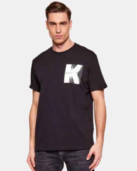 Camisetas Manga corta Hombre Karl Lagerfeld Negro B1M17066