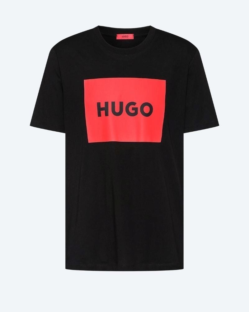 HUGO 50467952 DULIVE222 T-shirts Manga curta Homem Preto