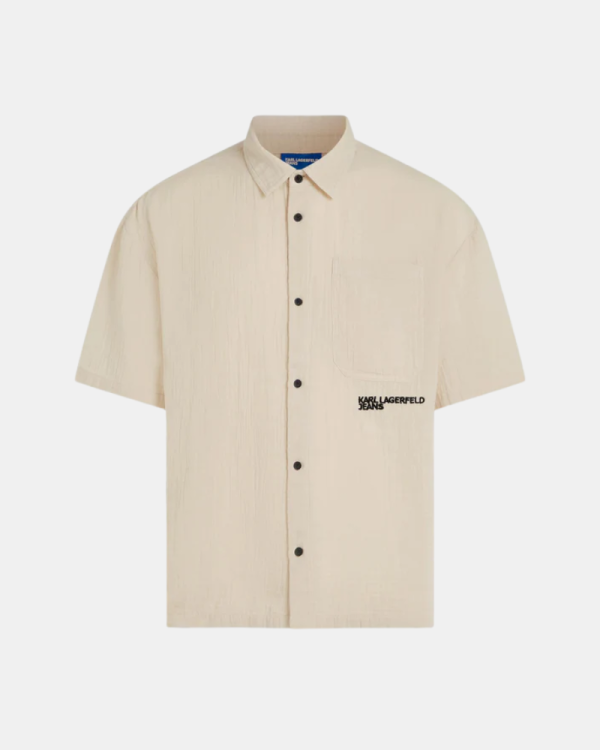Camisas Manga Curta Homem Karl Lagerfeld Bege B2M16012