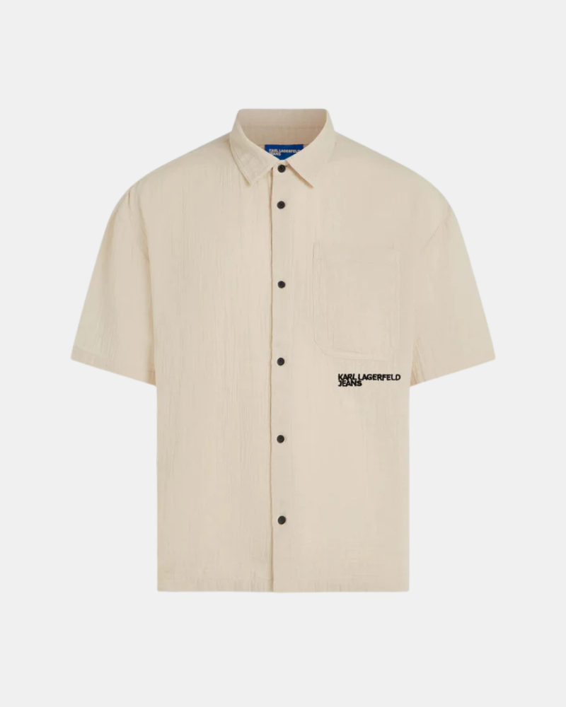 Camisas Manga Curta Homem Karl Lagerfeld Bege B2M16012