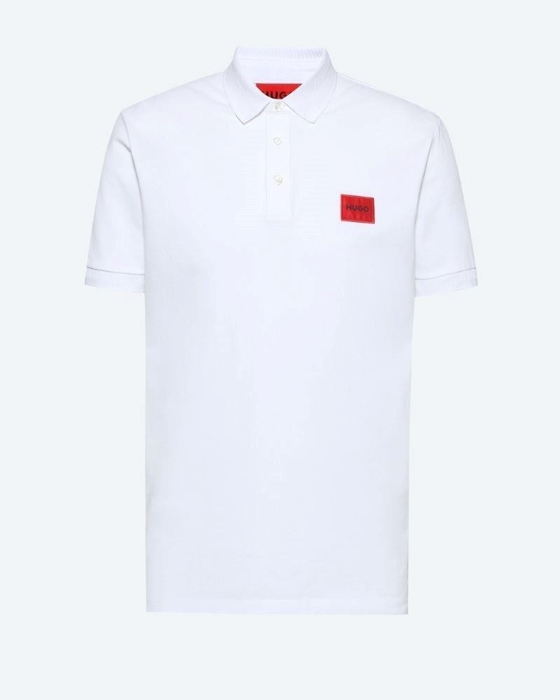 HUGO 50466202 DERESO222 Camisolas Manga curta Polos Homem Branco