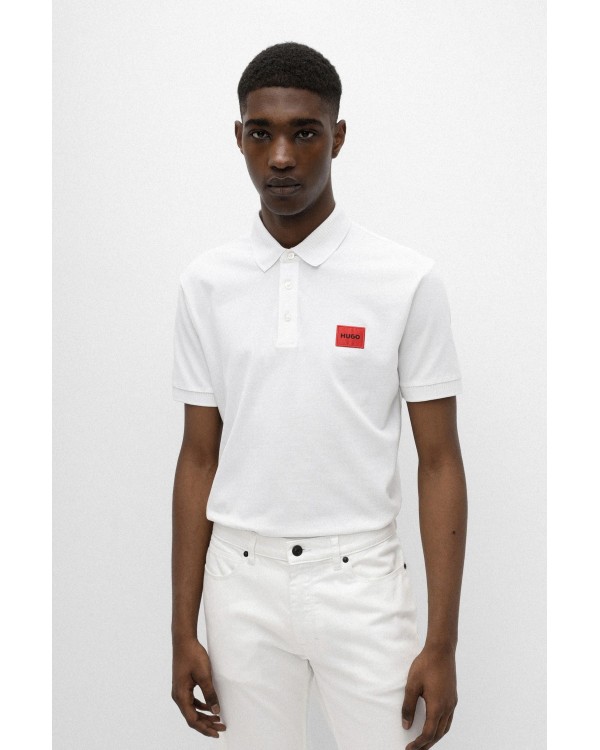 HUGO 50466202 DERESO222 Camisolas Manga curta Polos Homem Branco