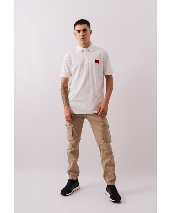 HUGO 50466202 DERESO222 Camisolas Manga curta Polos Homem Branco