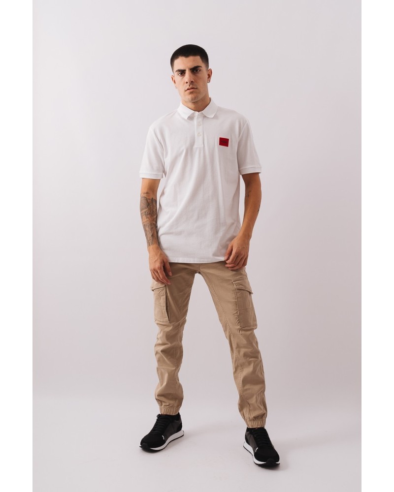 HUGO 50466202 DERESO222 Camisolas Manga curta Polos Homem Branco