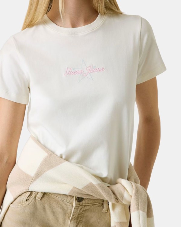 Camisetas Manga corta Mujer GUESS Beige W6RI18 J1314