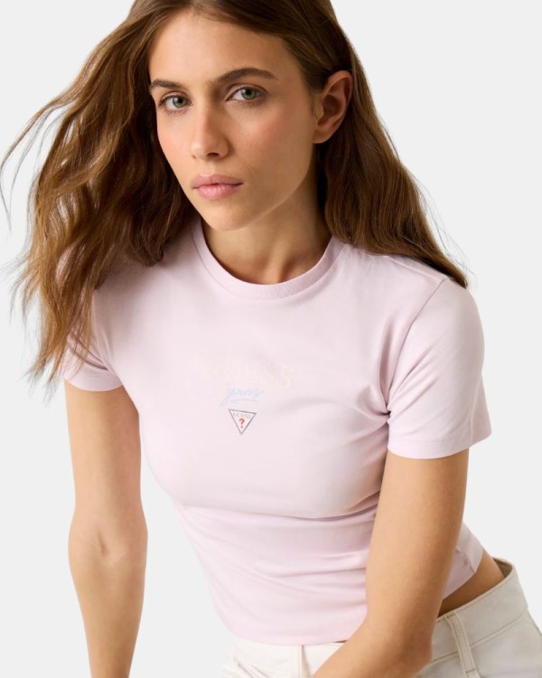 Camisetas de manga curta Mulher GUESS Rosa W6RI15 J1314