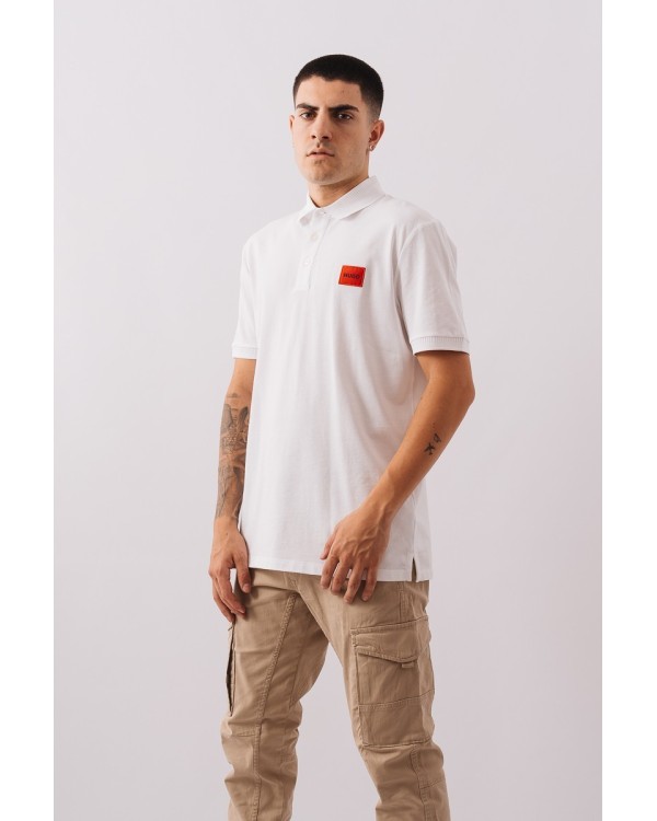 HUGO 50466202 DERESO222 Camisolas Manga curta Polos Homem Branco