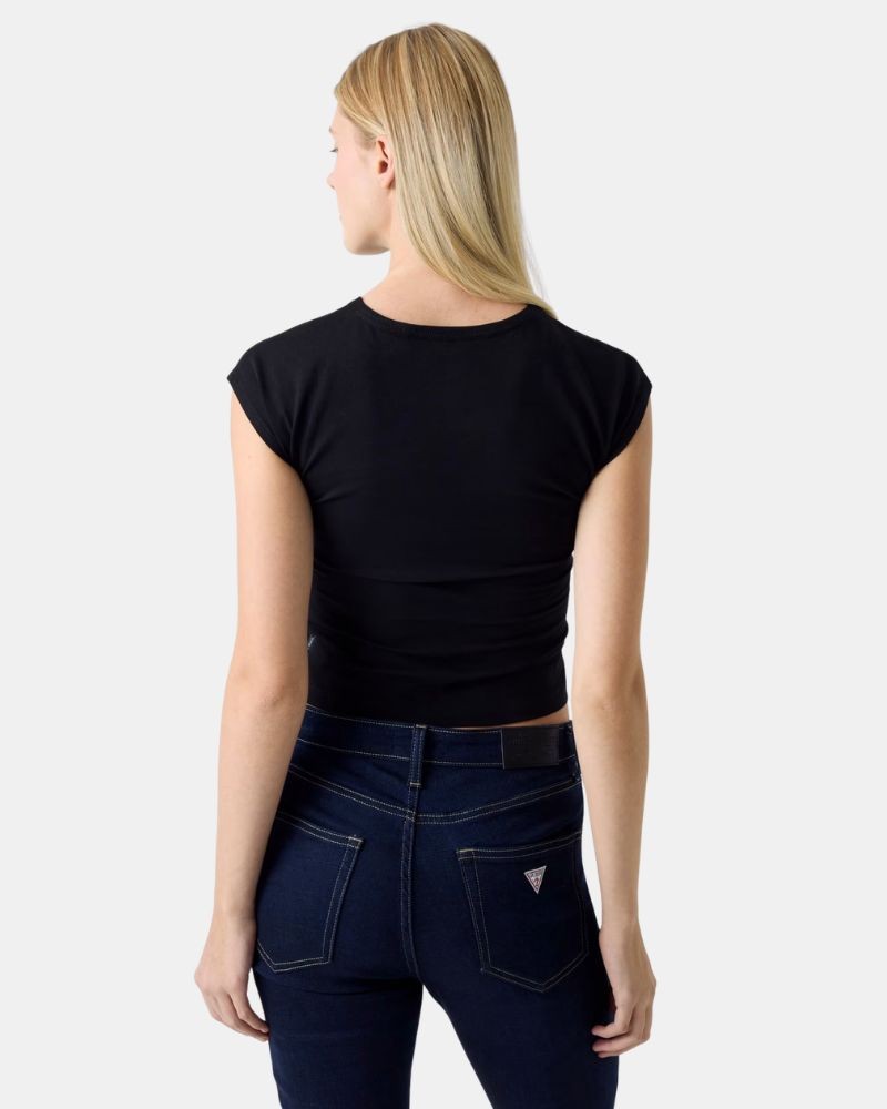 Camisetas Manga corta Mujer GUESS Negro W6RI21 J1314
