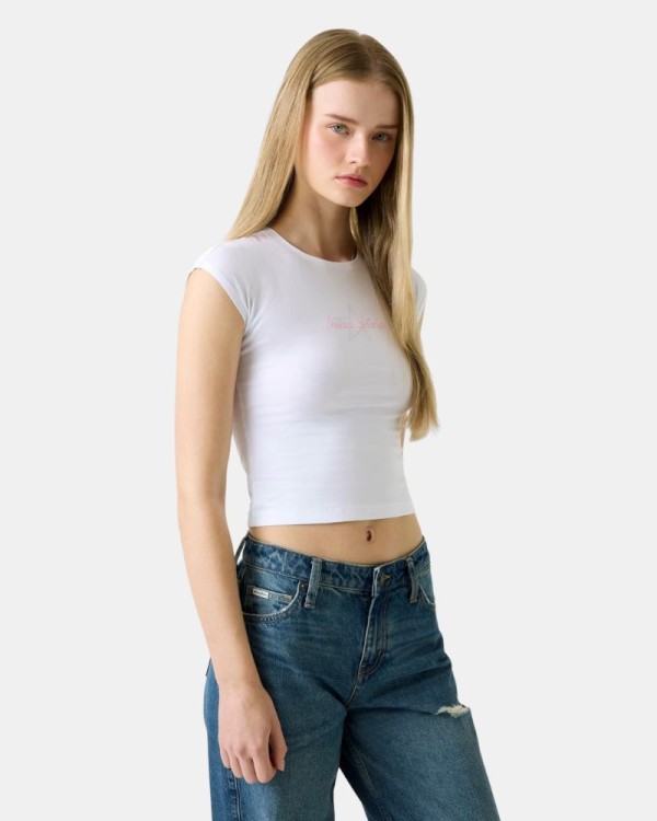 Camisetas Manga corta Mujer GUESS Blanco W6RI21 J1314