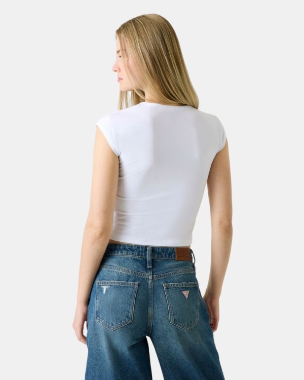 Camisetas Manga corta Mujer GUESS Blanco W6RI21 J1314