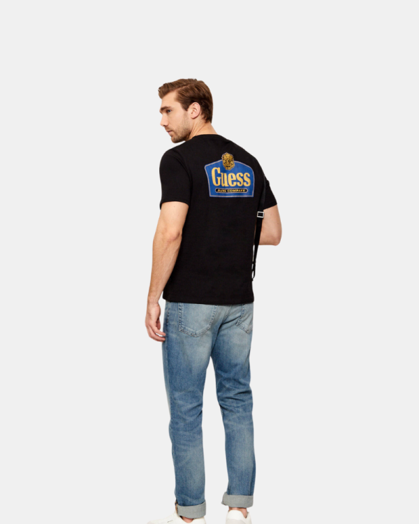 Camisetas de manga curta para homem GUESS Preto M6RI38 K8HM0
