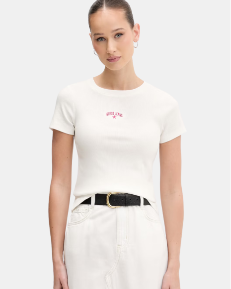 Camisetas Manga corta Mujer GUESS Blanco W6GPZ3 KA0H1