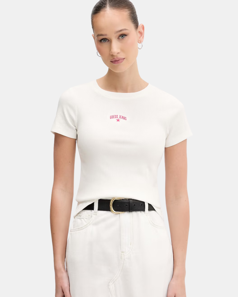 Camisetas Manga corta Mujer GUESS Blanco W6GPZ3 KA0H1