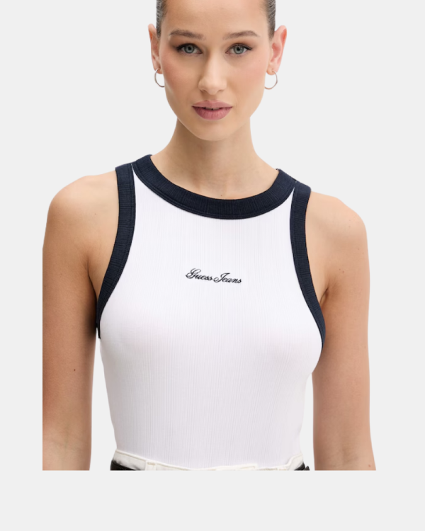 Camisetas Top Mujer GUESS Blanco W6GPZ8 KF641