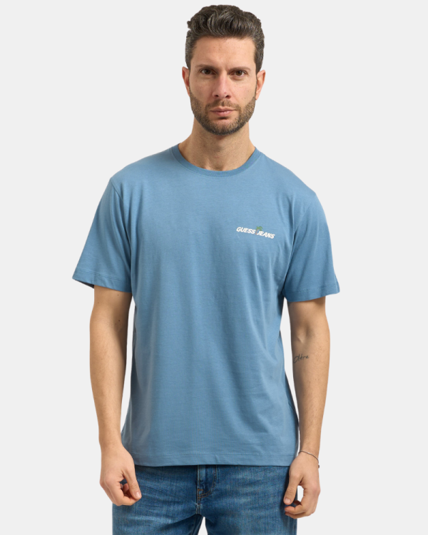 T-shirts de manga curta para homem GUESS Azul M6GIC0 K8HM0