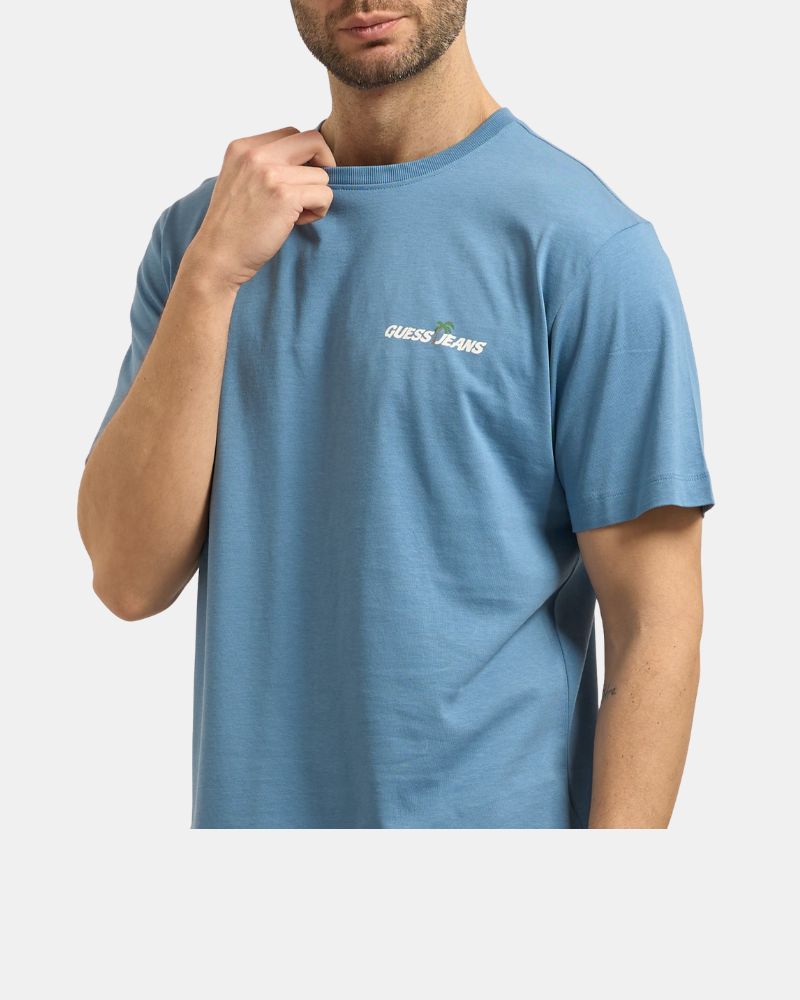 T-shirts de manga curta para homem GUESS Azul M6GIC0 K8HM0