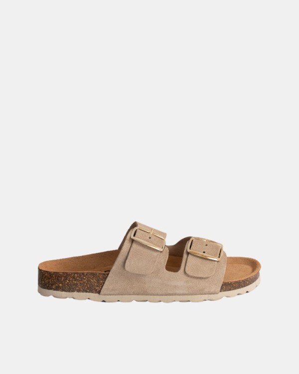Sandalias Chancletas Mujer RKS Beige 0747