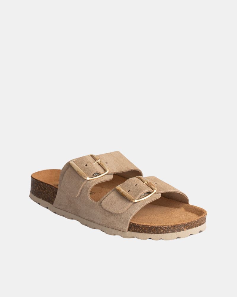 Sandalias Chancletas Mujer RKS Beige 0747