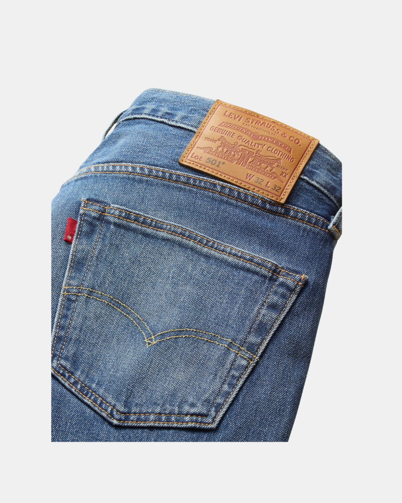 Calças Compridas para Homem LEVIS Azul 00501 3719 501 LEVIS Corte Original Efeito Usado