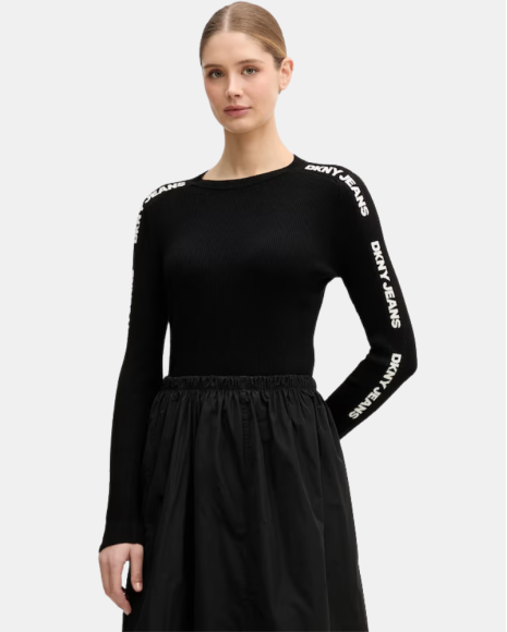 Jersey Manga larga Mujer DKNY Negro DJ6R0104