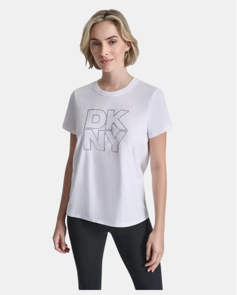Camisetas Manga corta Mujer DKNY Blanco DP6T1533
