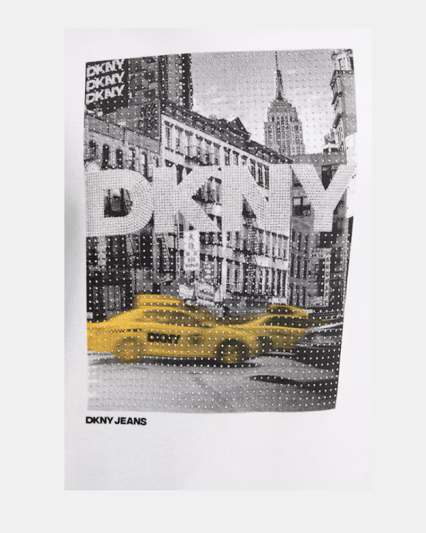 Sweatshirts manga comprida mulher DKNY branco DJ6T1759
