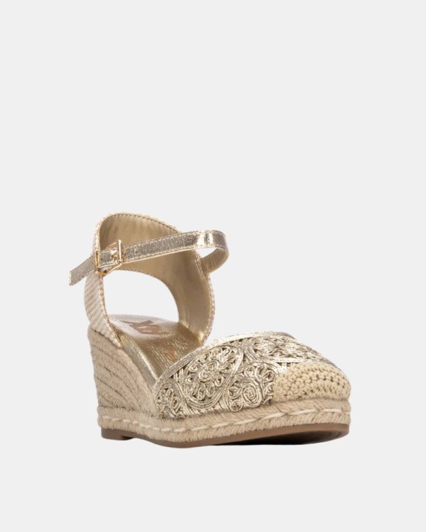 Zapatos Alpargatas Mujer XTI Oro 145338