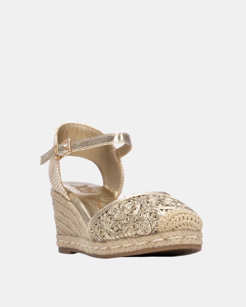 Zapatos Alpargatas Mujer XTI Oro 145338